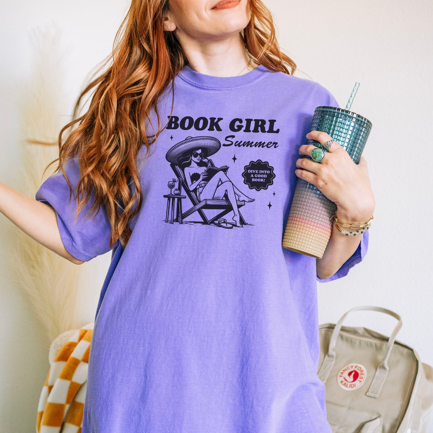 Book Girl Summer Retro Tee – Premium Comfort Colors Shirt for Book Lovers