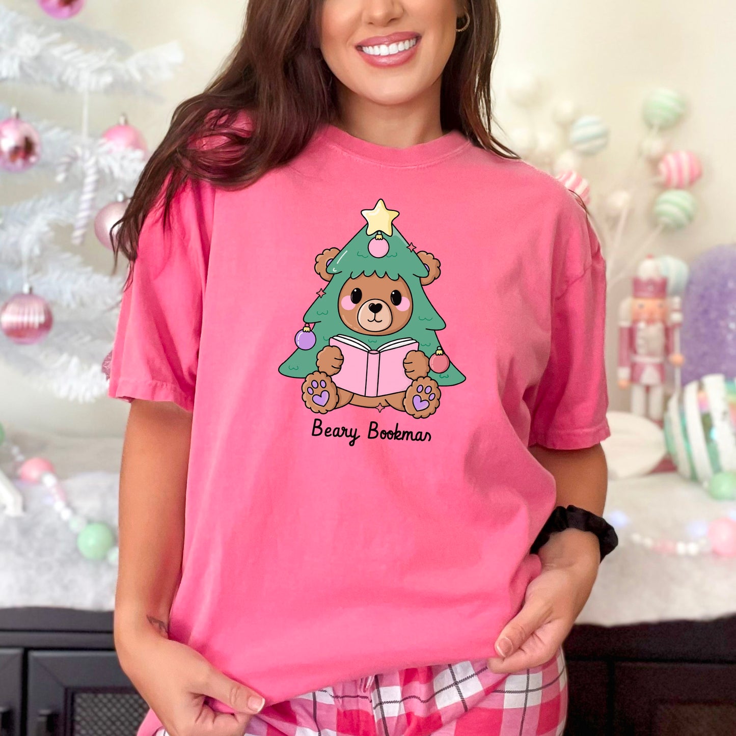 Beary Bookmas Heavyweight Comfort Colors Shirt
