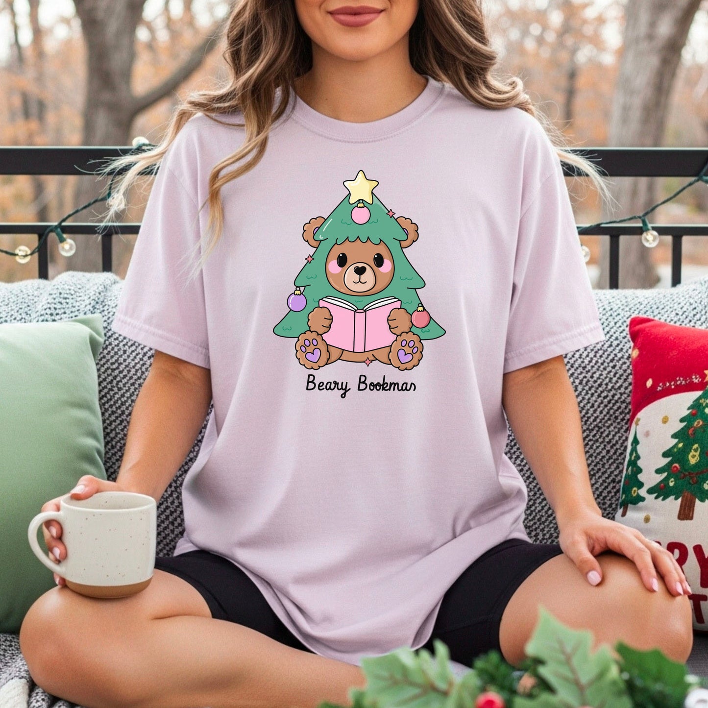 Beary Bookmas Heavyweight Comfort Colors Shirt