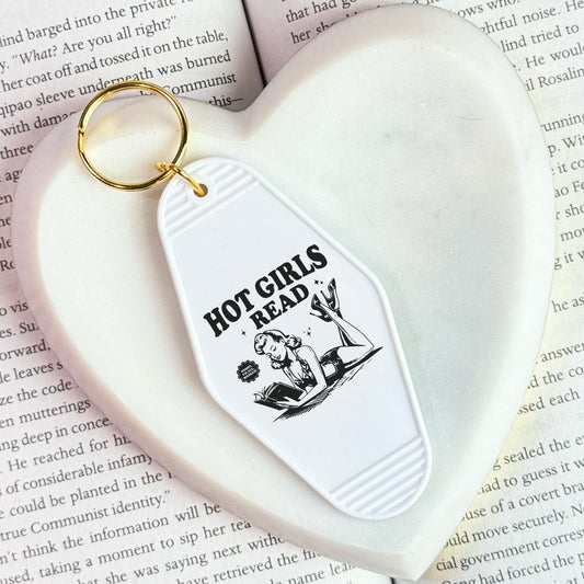 Hot Girls Read Motel Keychain