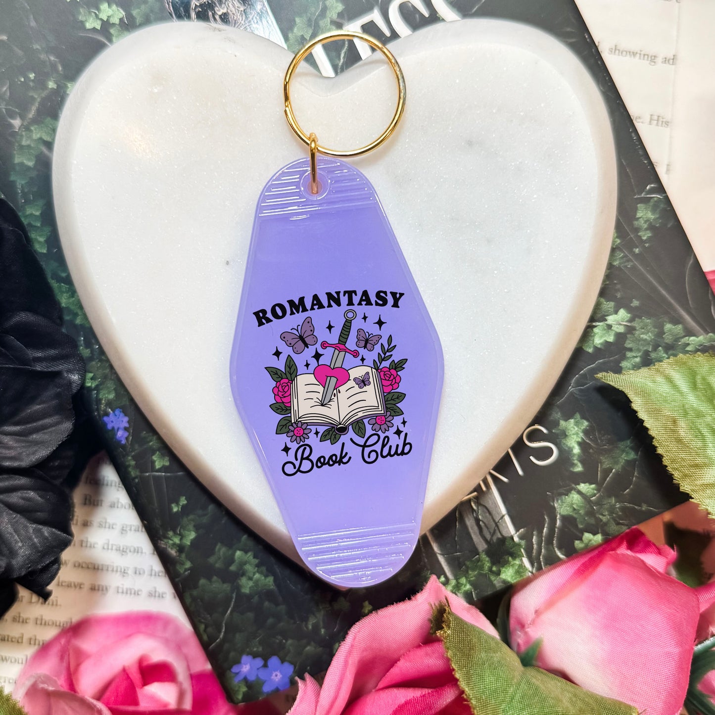 Romantasy Book Club Motel Keychain