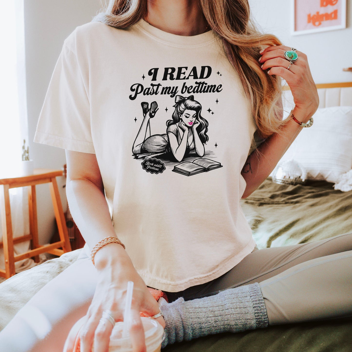 I Read Past My Bedtime Heavyweight Comfort Colors Boxy Cropped Shirt