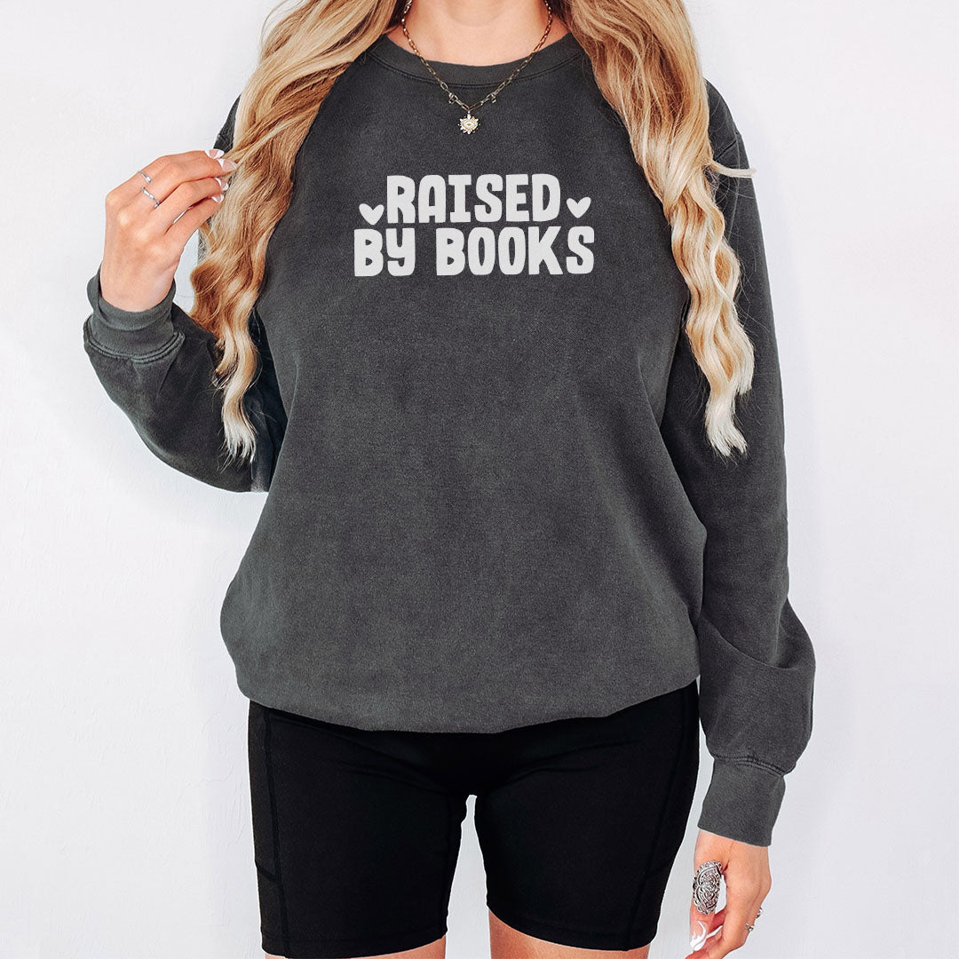 Raised By Books Lightweight Comfort Colors Sweatshirt