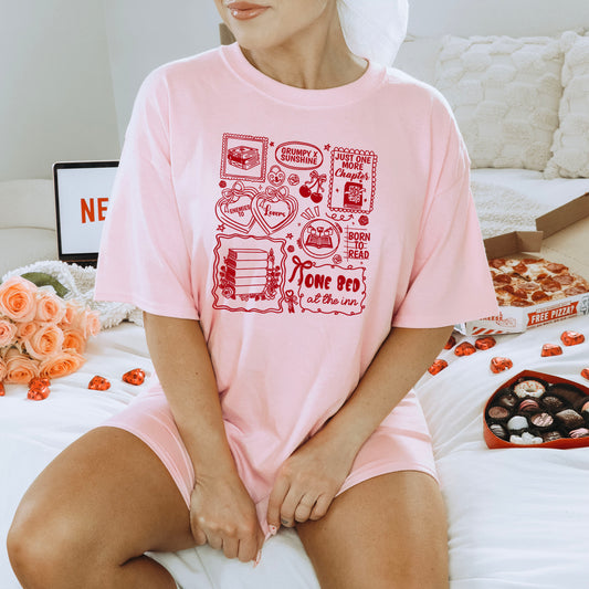 Bookish Romance Tropes Heavyweight Comfort Colors Shirt