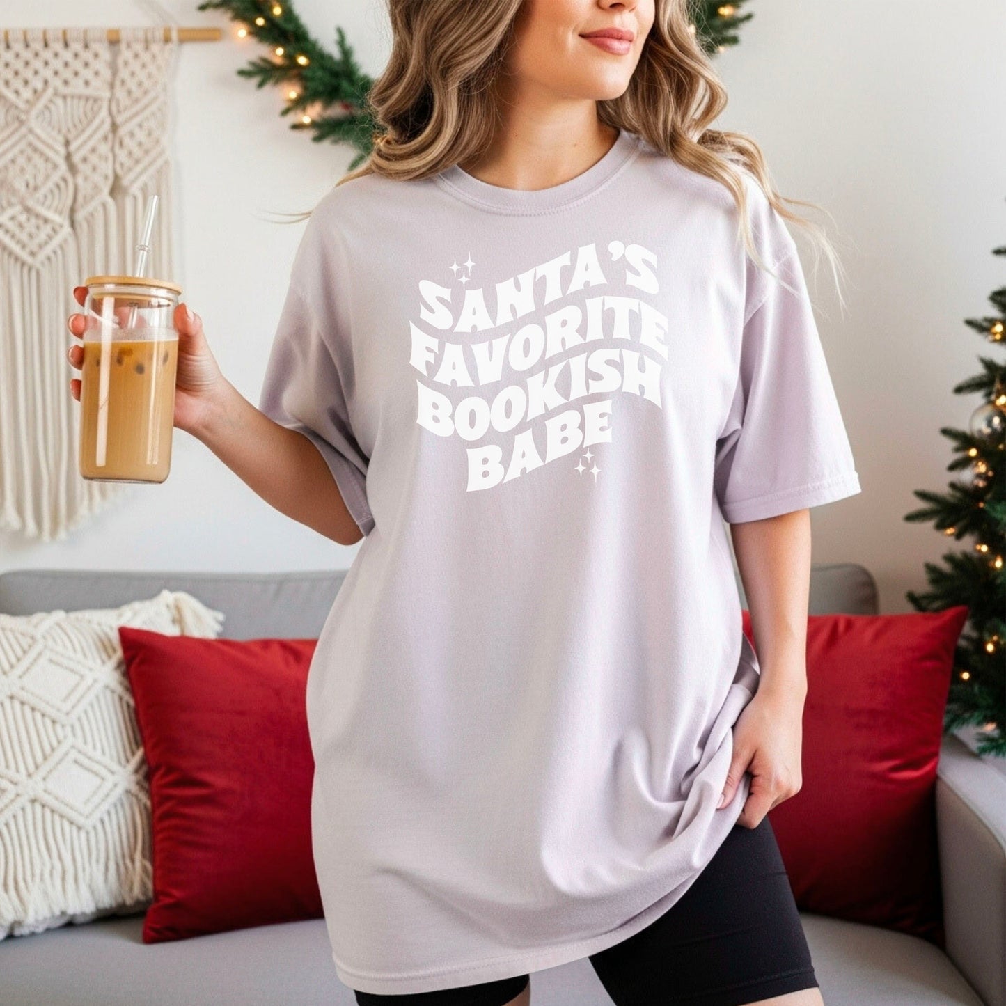 Santa’s Favorite Bookish Babe Heavyweight Comfort Colors Shirt