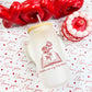 Books Are My Valentine Frosted Glass Cup with Bamboo Lid & Straw