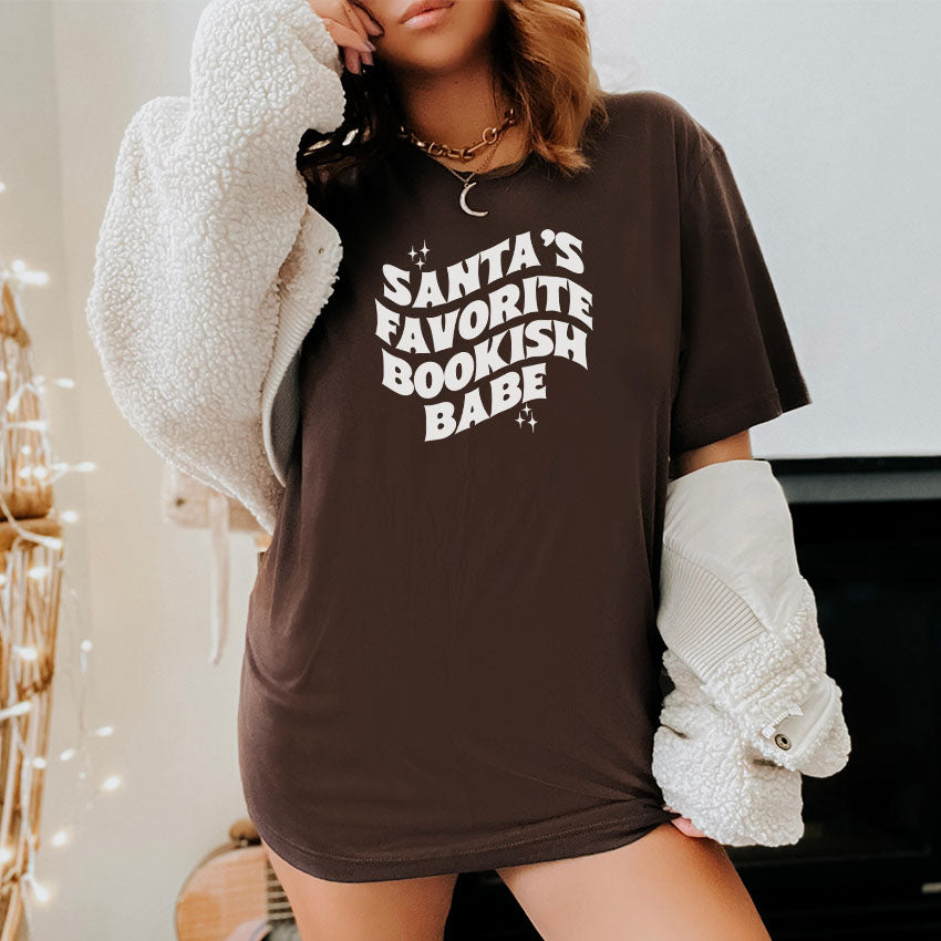 Santa's Favorite Bookish Babe Gildan Softsyle Shirt