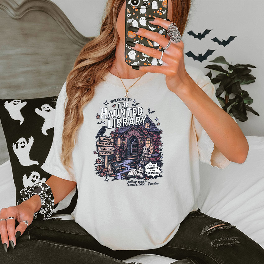 The Haunted Library Heavyweight Comfort Colors Shirt