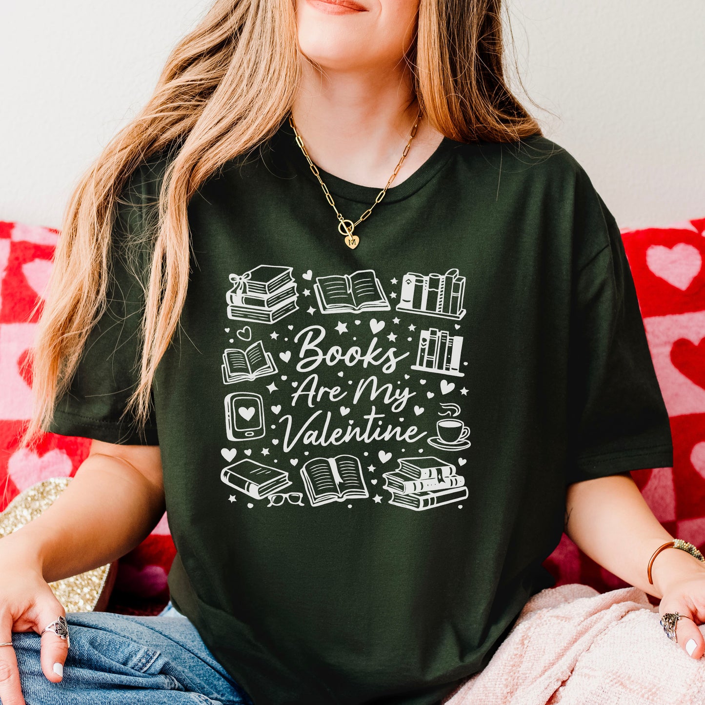 Books Are My Valentine (Graphic) Gildan Softstyle Shirt
