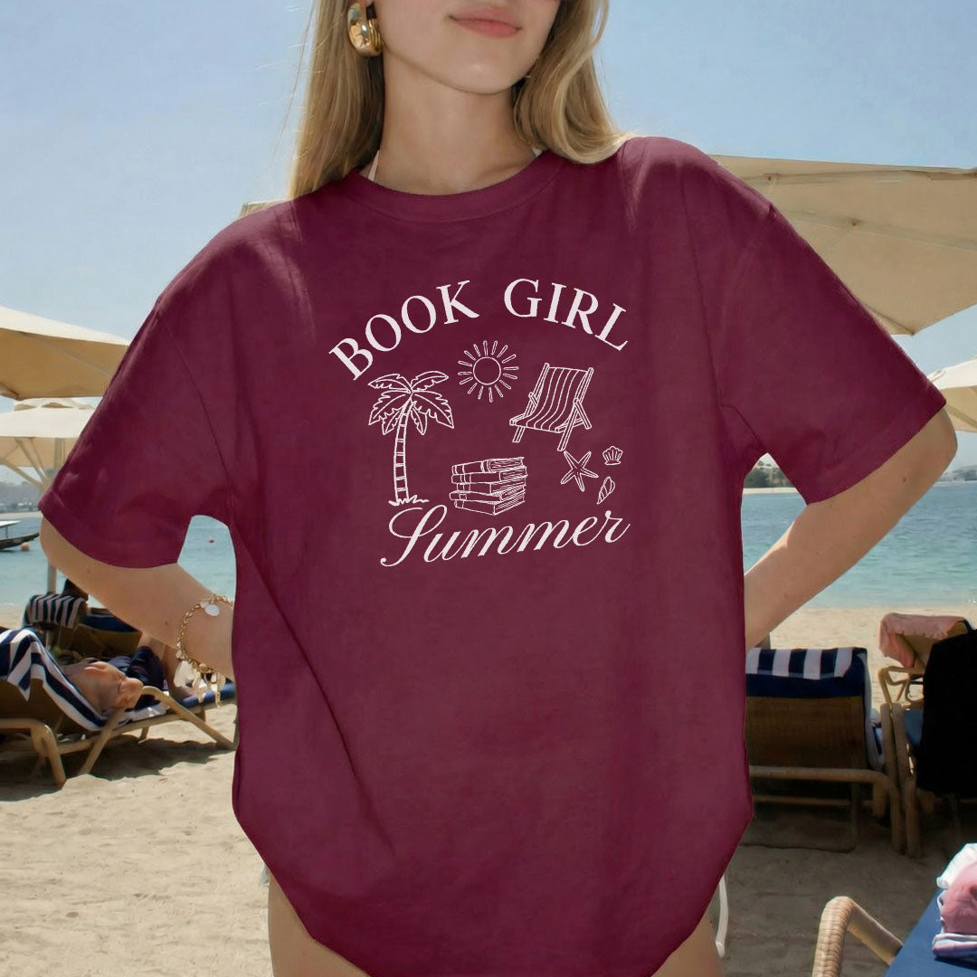 Book Girl Summer Gildan Softsyle Shirt