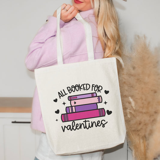 All Booked for Valentines Canvas Tote Bag