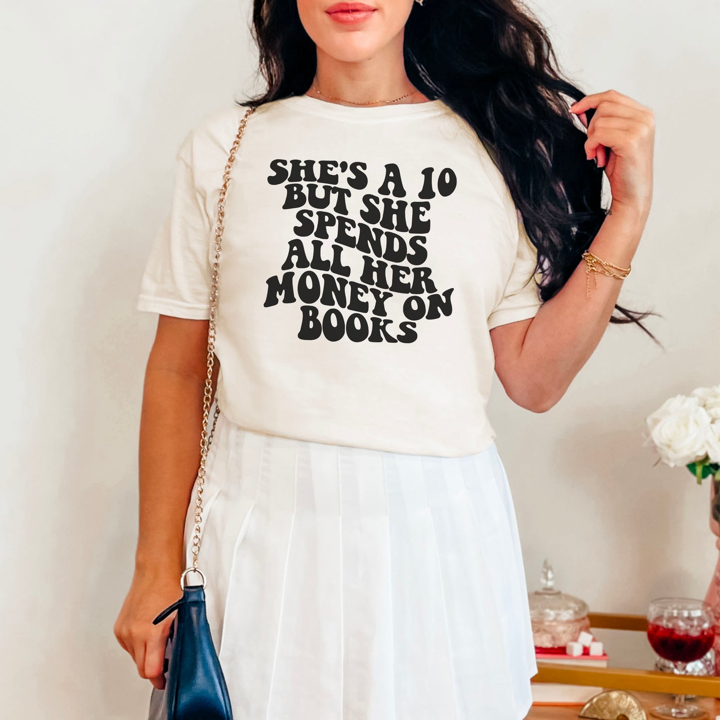 She's a 10 But She Spends All Her Money on Books Comfort Colors Shirt