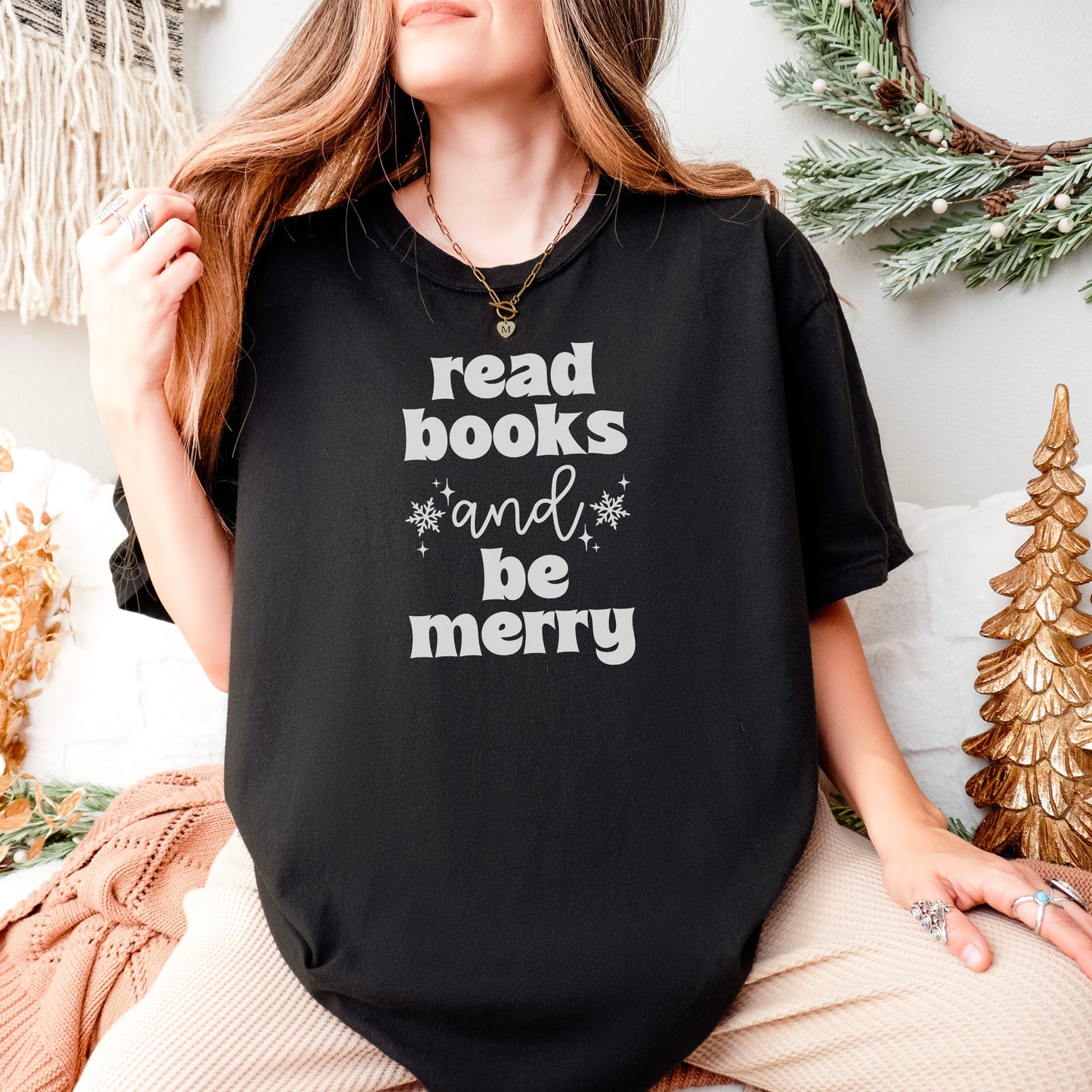 Read Books And Be Merry Heavyweight Comfort Colors Shirt