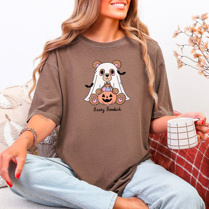 Beary Bookish - Comfort Colors Heavyweight Shirt | Cozy Bookworm Tee