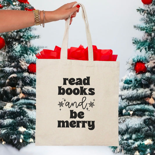 Read Books and Be Merry Canvas Tote Bag