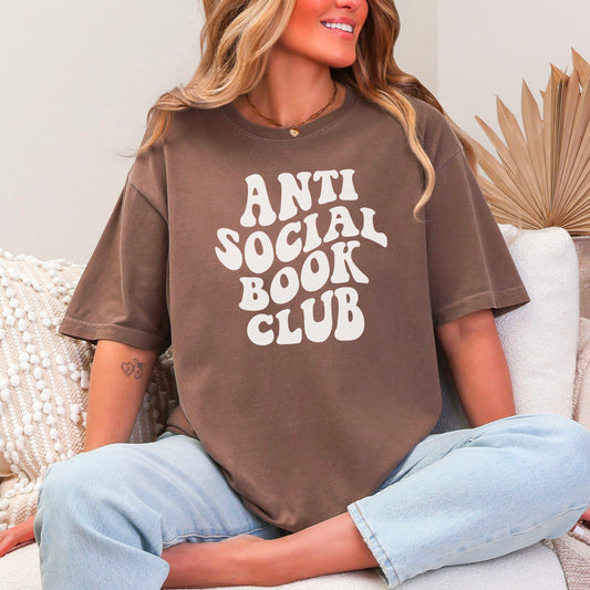 Anti-Social Book Club Comfort Colors Premium Shirt for Book Lovers