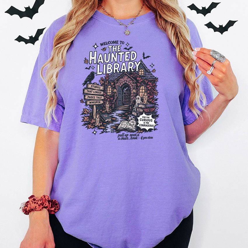 The Haunted Library Heavyweight Comfort Colors Shirt