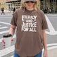 Literacy And Justice For All Heavyweight Comfort Colors Shirt