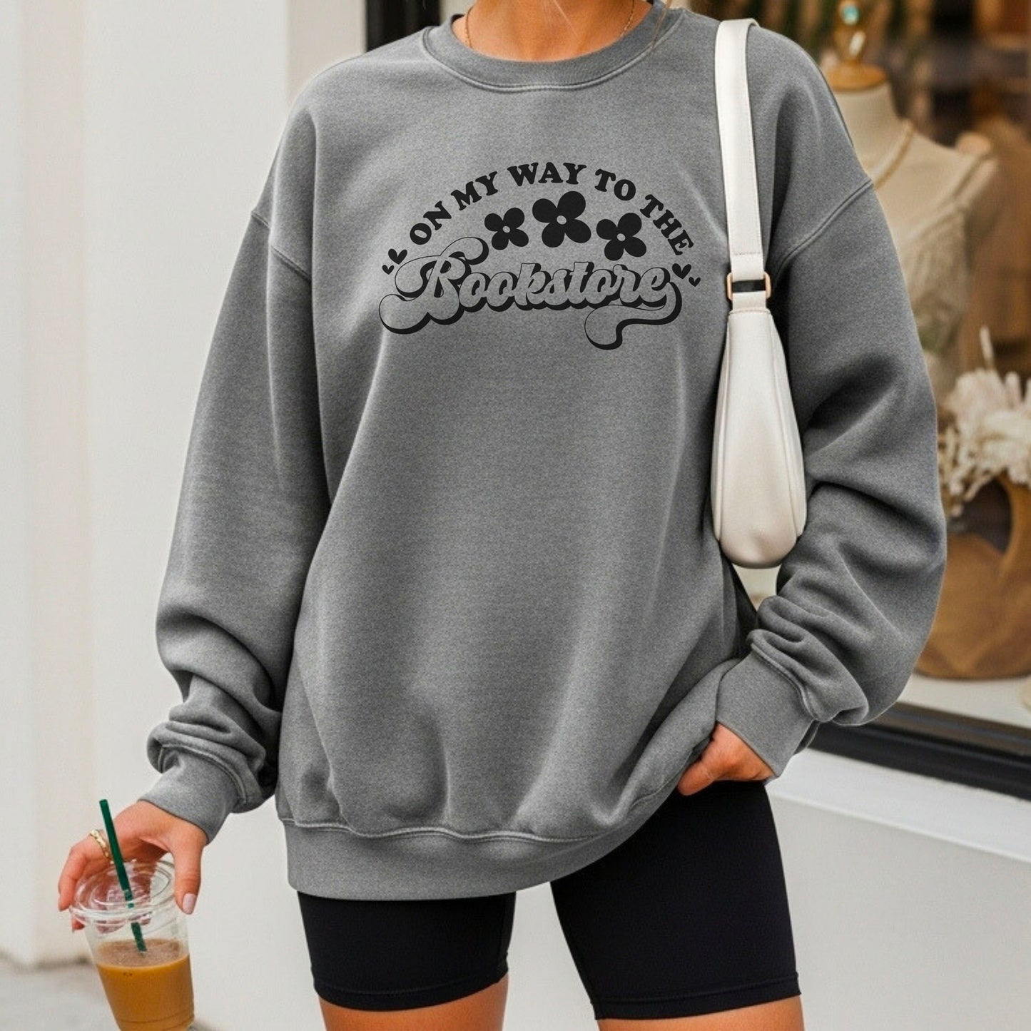 On My Way To The Bookstore Lightweight Comfort Colors Sweatshirt
