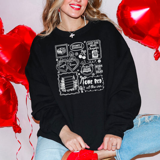 Bookish Romance Tropes Lightweight Comfort Colors Sweatshirt