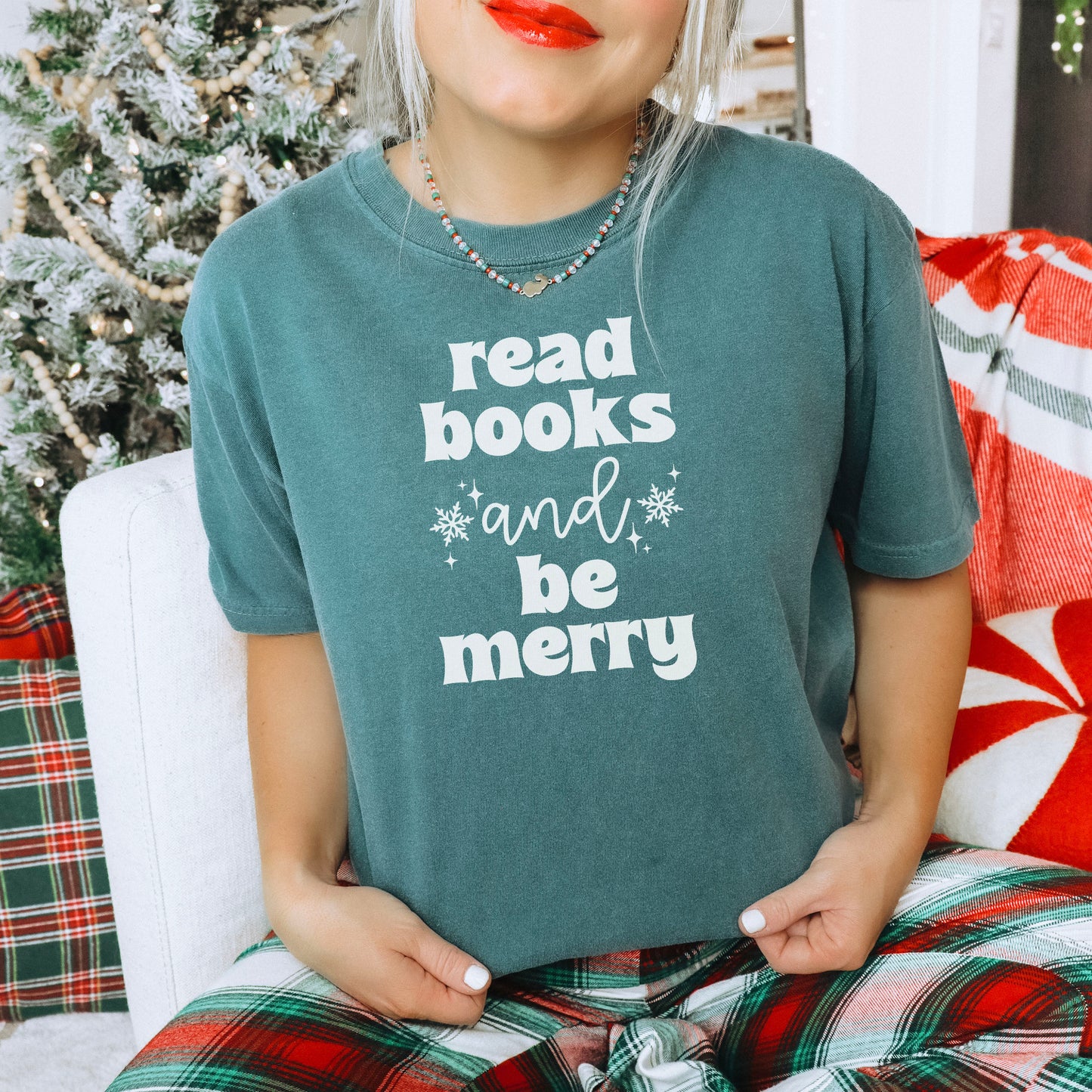 Read Books And Be Merry Heavyweight Comfort Colors Shirt