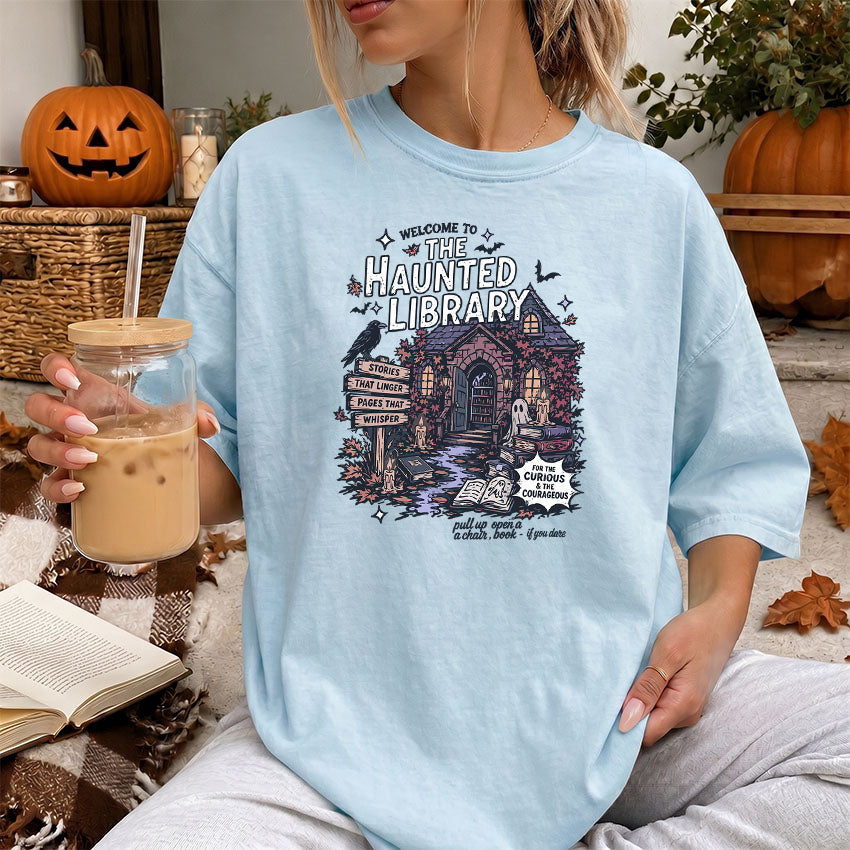 The Haunted Library Heavyweight Comfort Colors Shirt