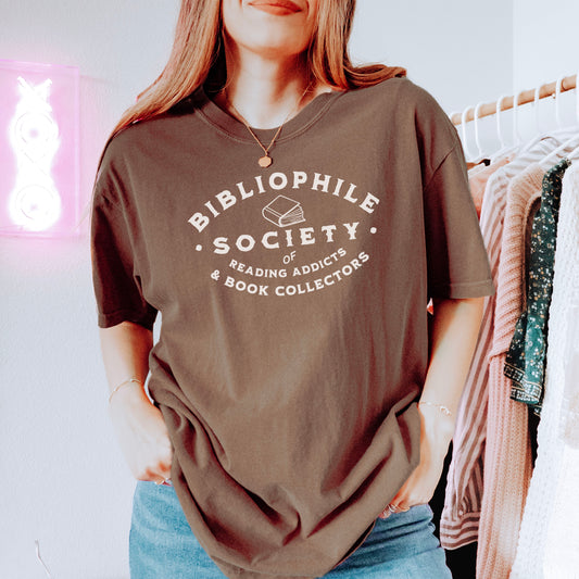 Bibliophile Society Comfort Colors Heavyweight Shirt | Perfect for Readers and Book Collectors