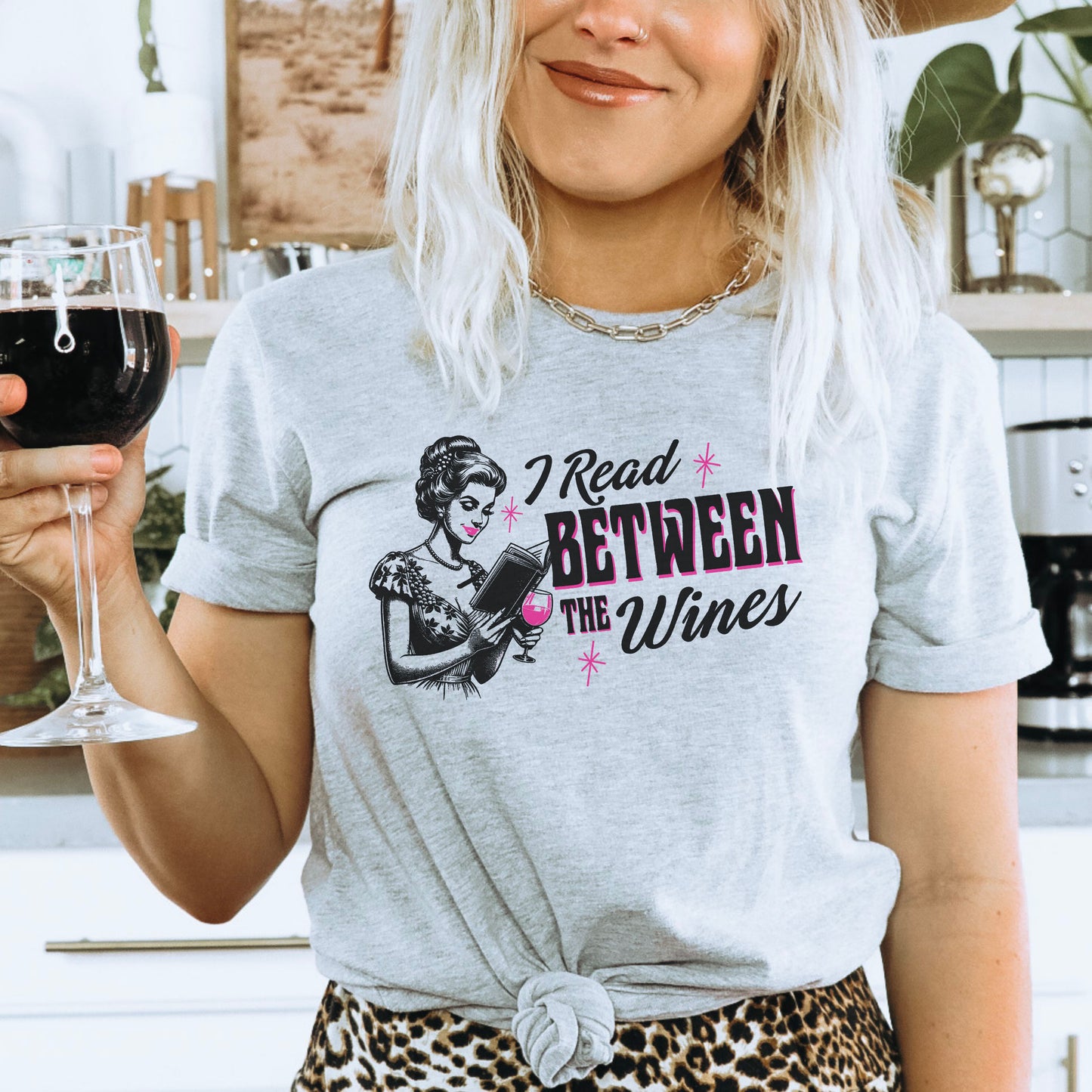 I Read Between The Wines Gildan Softstyle Shirt