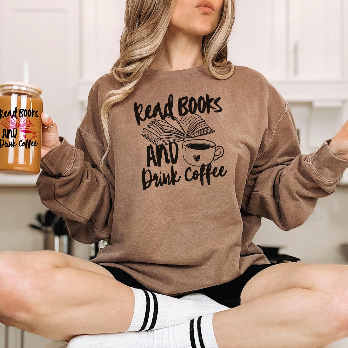 Read Books And Drink Coffee Lightweight Comfort Colors Sweatshirt