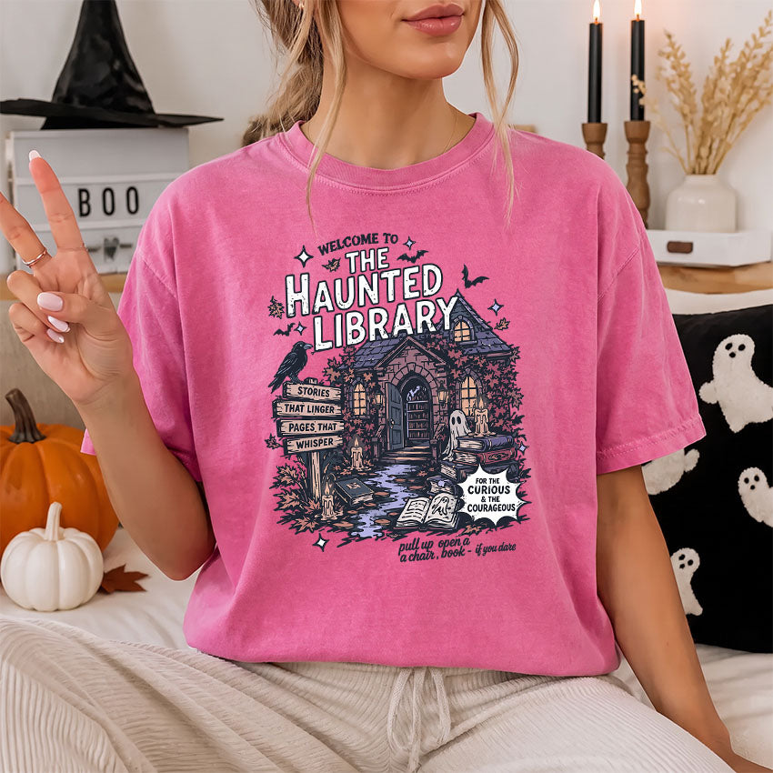 The Haunted Library Heavyweight Comfort Colors Shirt