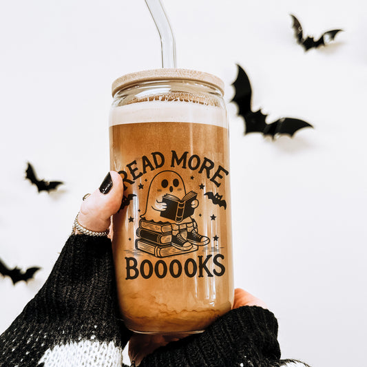 Read More Booooks Clear Glass Cup