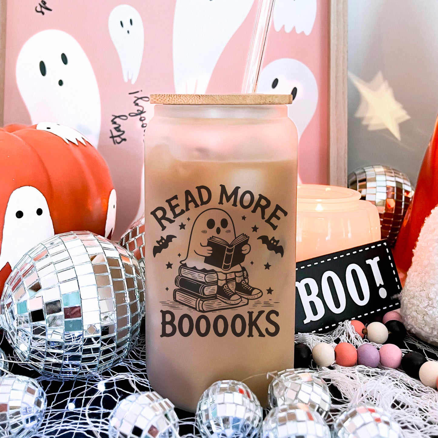 Read More Booooks Frosted Glass Cup