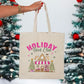 Holiday Book Club Bookstore Canvas Tote Bag