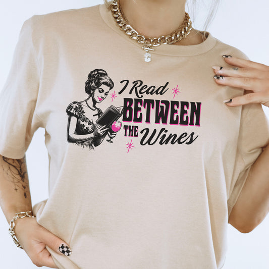 I Read Between The Wines Gildan Softstyle Shirt