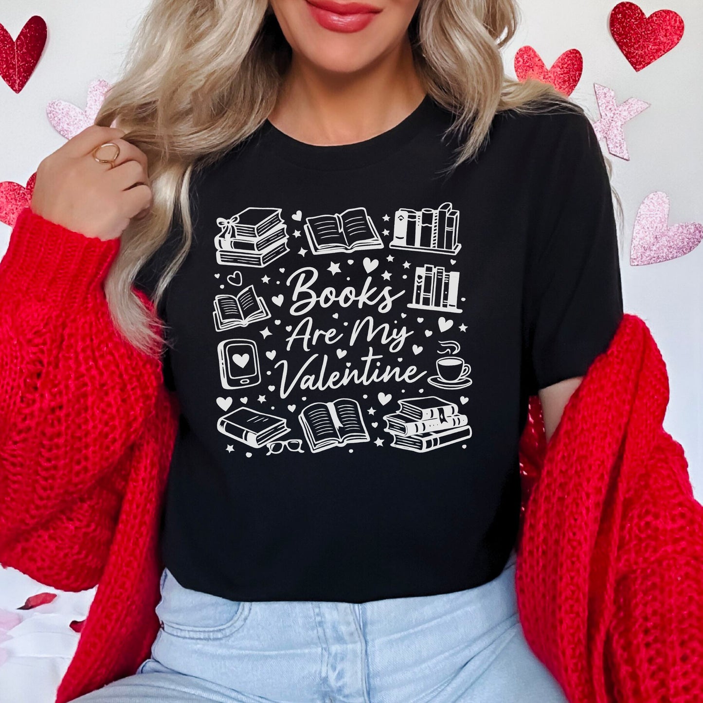 Books Are My Valentine (Graphic) Heavyweight Comfort Colors Shirt