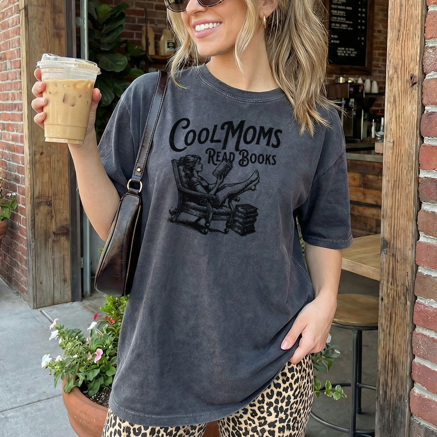 Cool Moms Read Books Heavyweight Comfort Colors Shirt