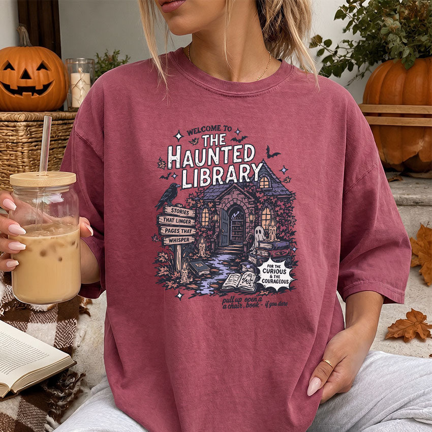 The Haunted Library Heavyweight Comfort Colors Shirt