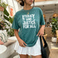 Literacy And Justice For All Heavyweight Comfort Colors Shirt