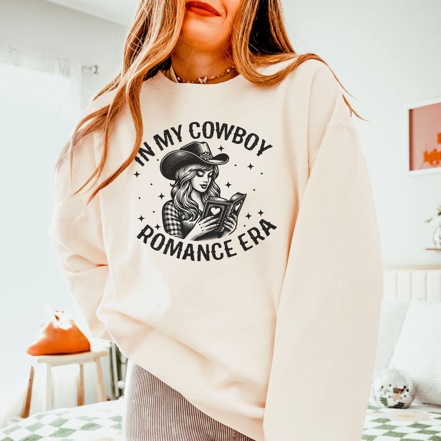 In My Cowboy Romance Era Comfort Colors Lightweight Sweater