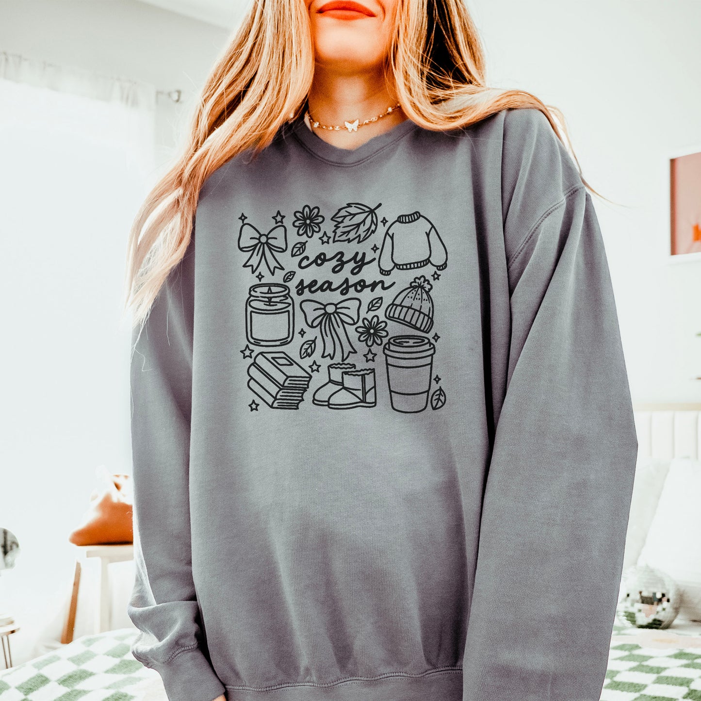 Cozy Season Lightweight Comfort Colors Sweatshirt Bookish Fall Collection