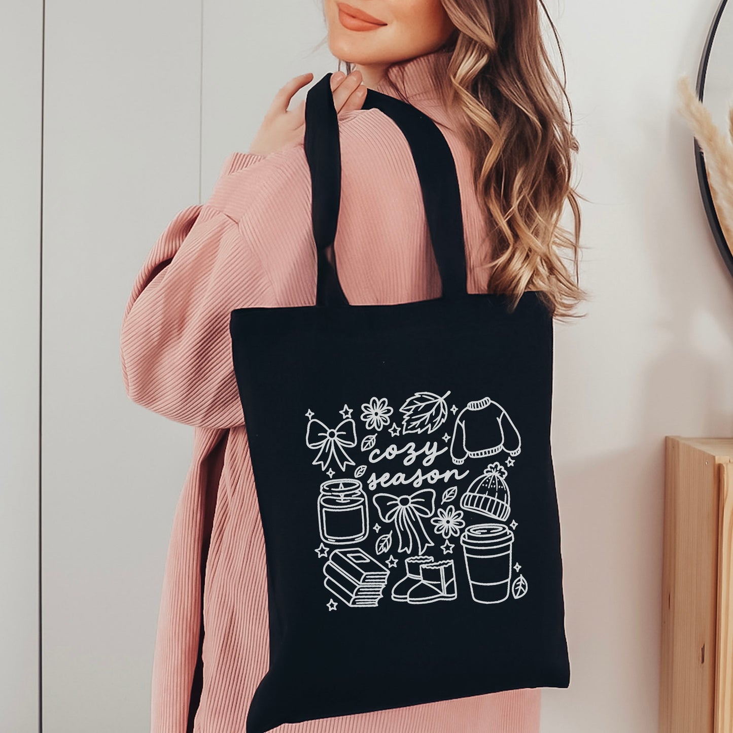 Cozy Season Canvas Tote Bag