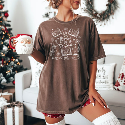 All Booked for Christmas Heavyweight Comfort Colors Shirt