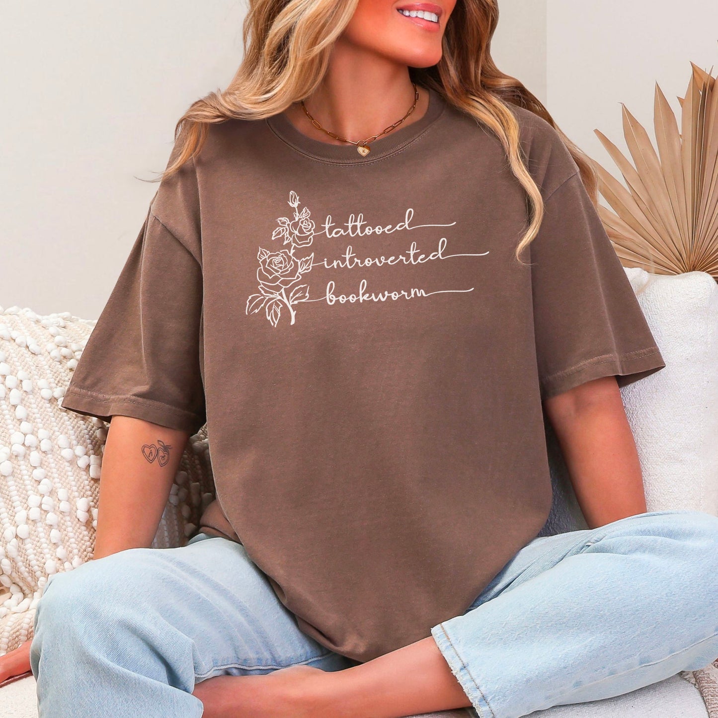 Tattooed Introverted Bookworm Comfort Colors Shirt – Book Lover’s Dream Tee