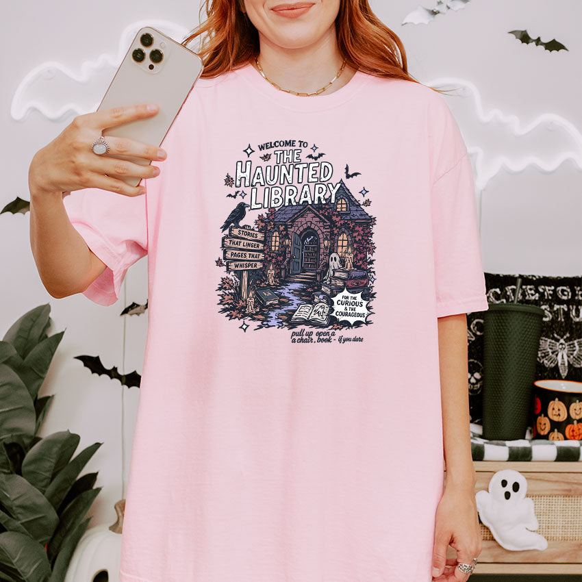The Haunted Library Heavyweight Comfort Colors Shirt