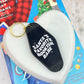 Santa's Favorite Bookish Babe Retro Motel Keychain