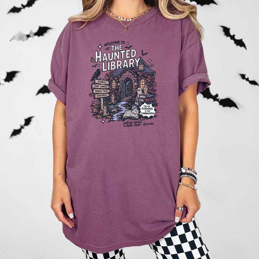 The Haunted Library Heavyweight Comfort Colors Shirt