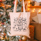 All Booked for Christmas Canvas Tote Bag