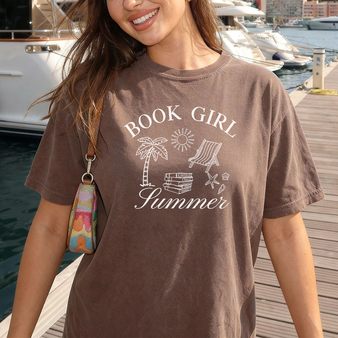 Book Girl Summer Heavyweight Comfort Colors Shirt
