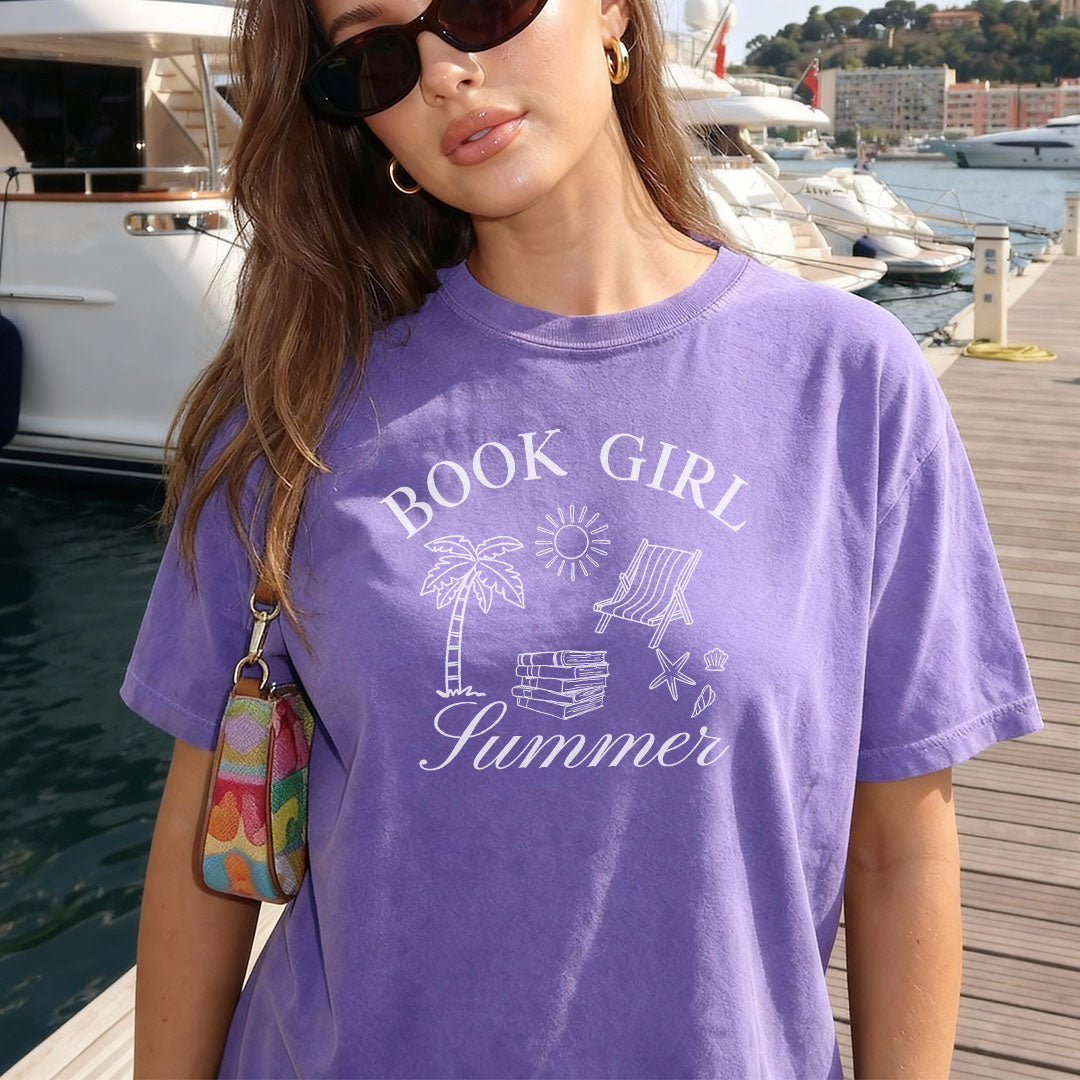 Book Girl Summer Heavyweight Comfort Colors Shirt