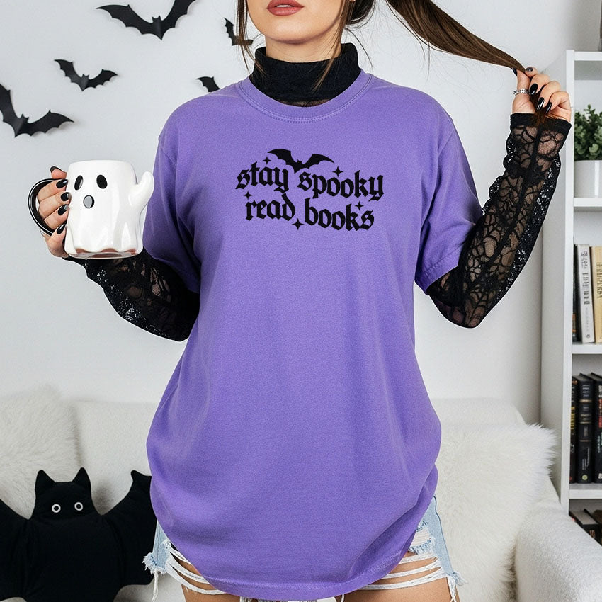 Stay Spooky Read Books Heavyweight Comfort Colors Shirt
